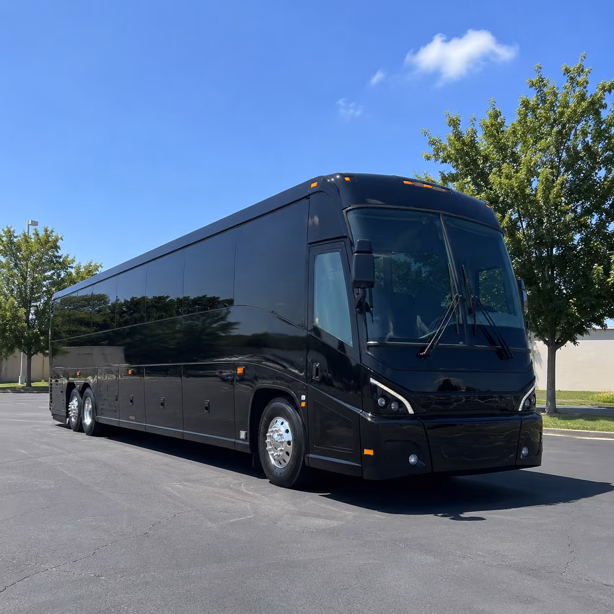charter bus shuttle service for warehouse and distribution groups