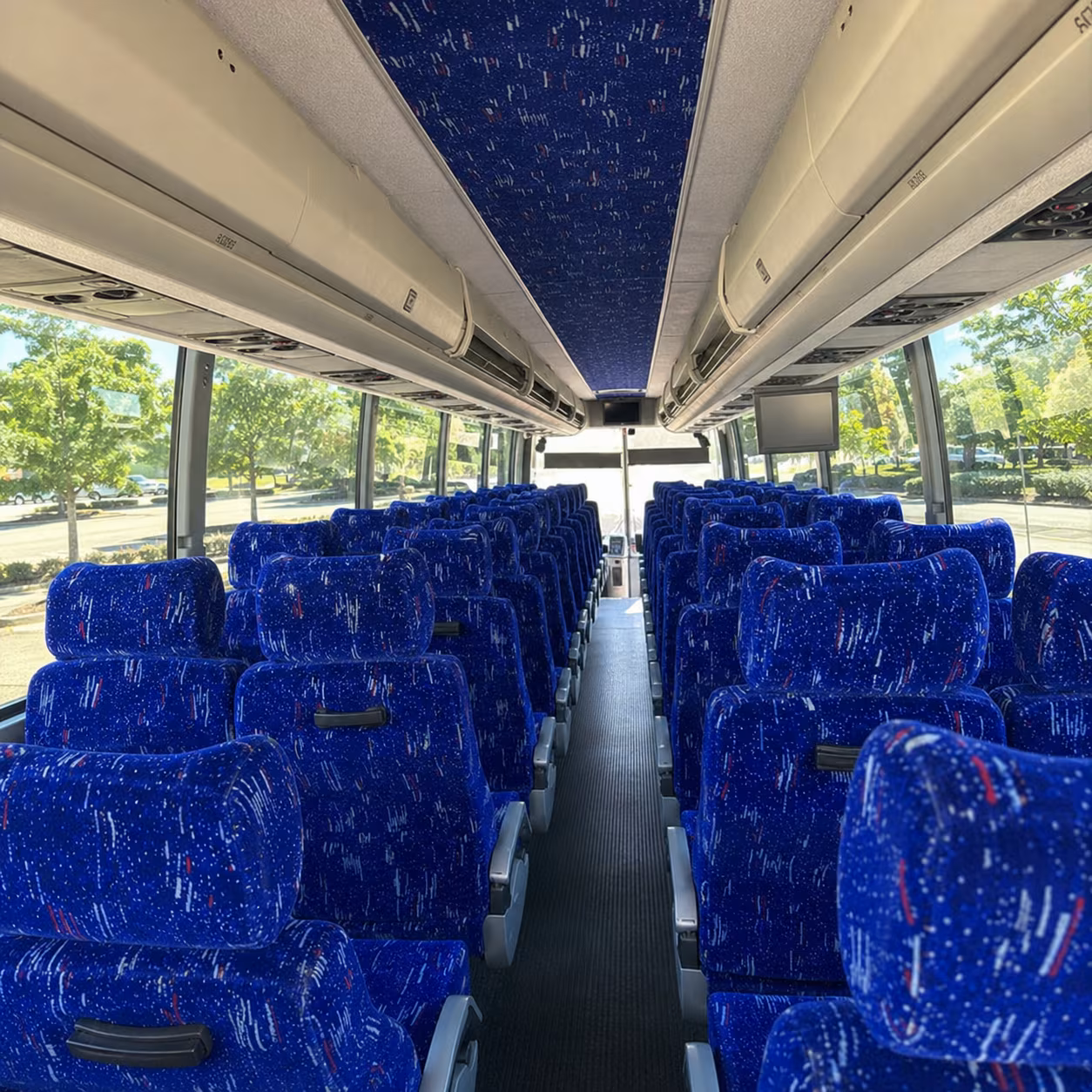 glendale charter bus rental interior